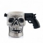 Tasse crâne avec anse en forme de pistolet