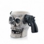 Tasse crâne avec anse en forme de pistolet