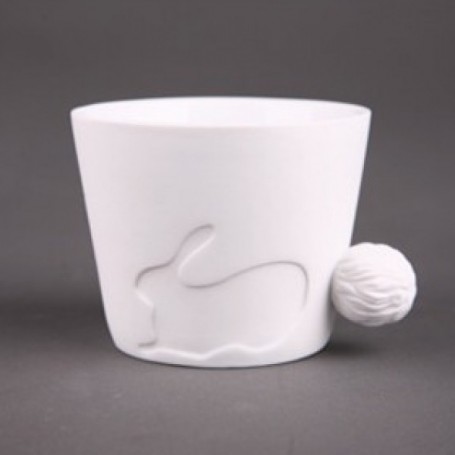 Mug lapin avec anse 3D queue d’animal 