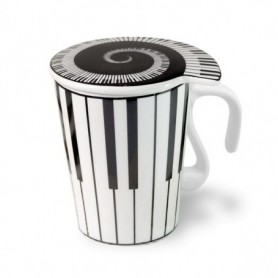 Mug piano avec couvercle 