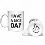 Mug have a nice day avec doigt d’honneur 