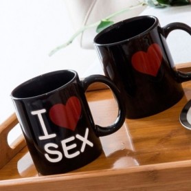 Mug thermo-réactif I love sex