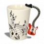 Mug musique avec anse guitare électrique rouge