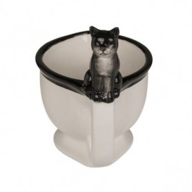 Tasse cuvette de toilette chat 