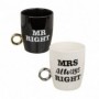 Duo de tasses anneaux Mr Right et Mrs Always Right 