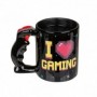 Tasse thermoréactive I love gaming poignée joystick 