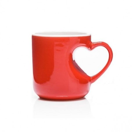 Mug anse en forme cœur 