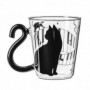 Mug musique et silhouette de chat avec queue en 3D