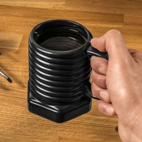 Mug vis écrou en céramique noir