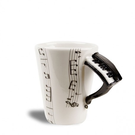 Mug partition de musique avec anse piano