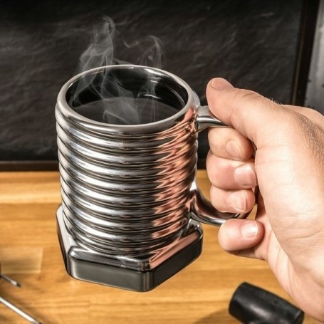 Mug vis écrou en céramique gris