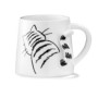 Mug croquis de chat avec queue en 3D 