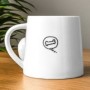 Mug esquisse de chien vue de dos avec queue en 3D