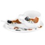 Set tasse et assiette motif chat avec cuillère
