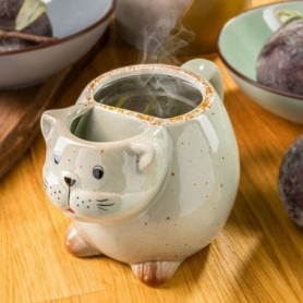Mug chat avec compartiment sachet de thé