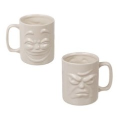 Mug deux faces content et grincheux