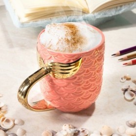 Tasse écaille et queue de sirène rose