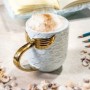 Tasse écaille et queue de sirène bleue