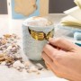Tasse écaille et queue de sirène bleue