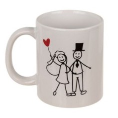 Tasse à illustration mariés