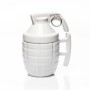 Mug insolite grenade blanche avec couvercle
