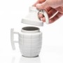 Mug insolite grenade blanche avec couvercle