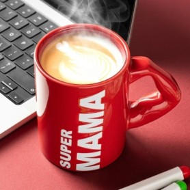 Tasse à inscription Super Mama bras musclé