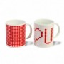 Mug thermo changeant à motif cœur / I love you 