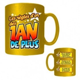 Mug règles d’or des un an de plus 