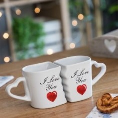 Mugs romantiques imbriqués I love You