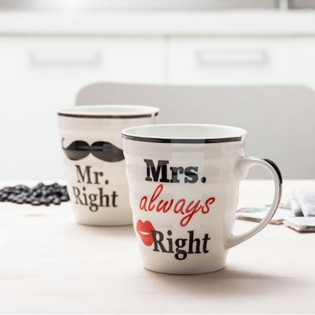 Mugs Mrs. Right et Mrs. always Right